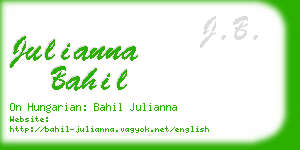 julianna bahil business card